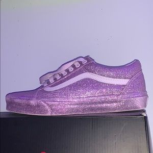 purple sparkle vans